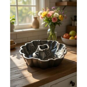 Nordic Ware Wreath Bundt Cake Pan Mold Christmas Holiday Cast Aluminum USA